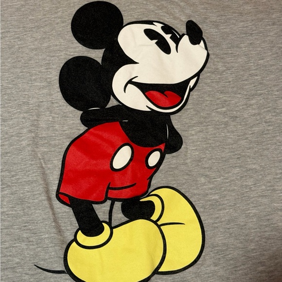 Disney Mickey Mouse Classic Women's Grey T-Shirt Size XL Tee Gray - Picture 2 of 5